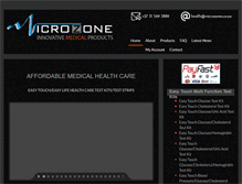 Tablet Screenshot of microzones.co.za